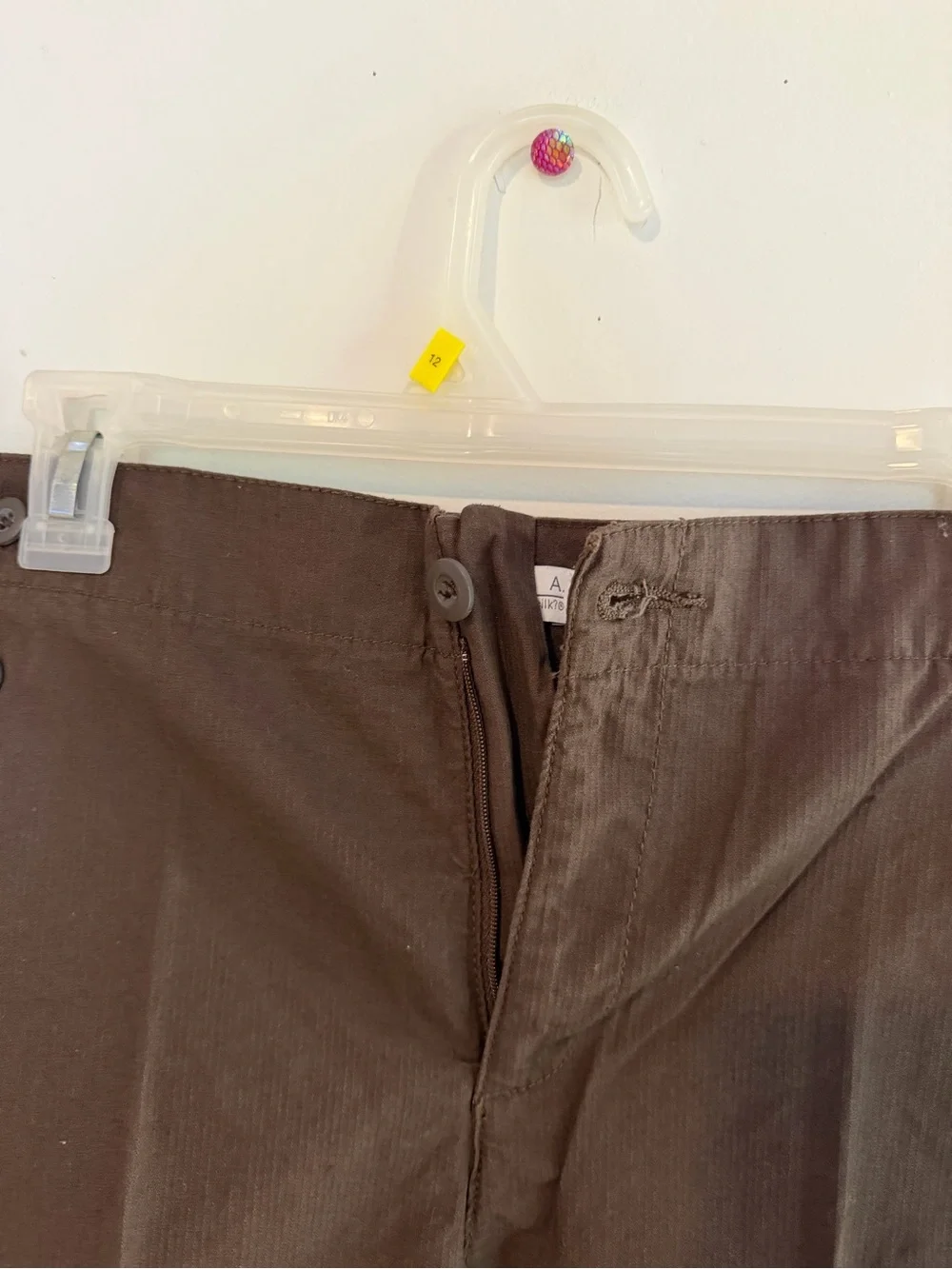 Joseph Men's Brown Flat-Front Shorts with Button Accents